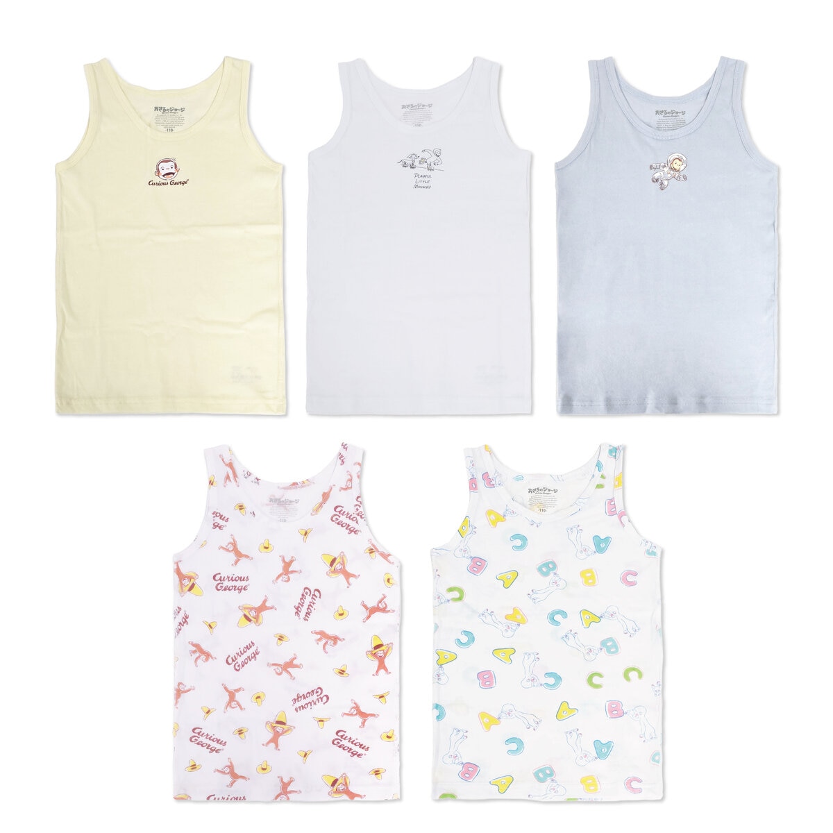 キャラクター キッズ タンクトップ 5枚組