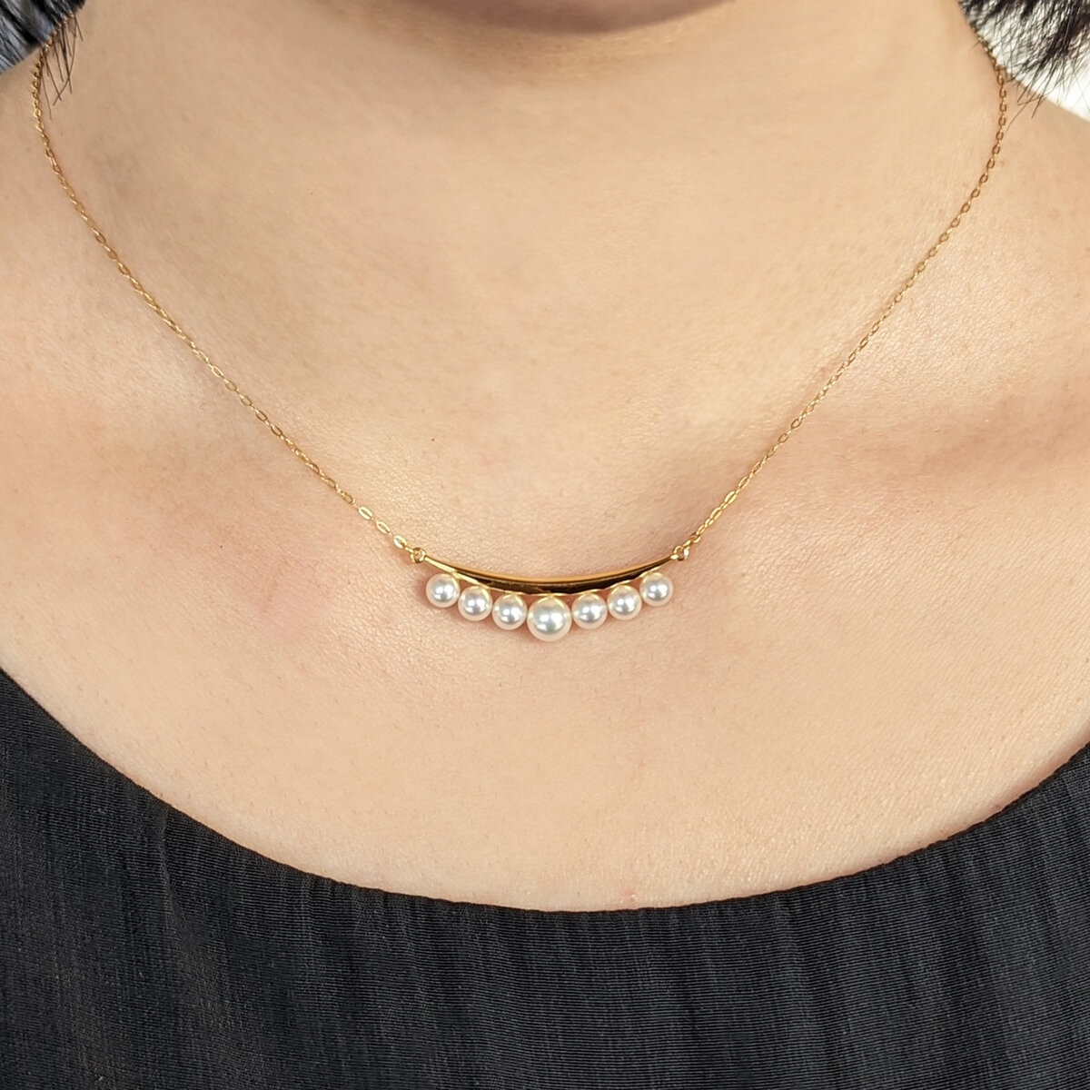 18K イエローゴールド あこやパール ネックレス 45cm SMK0236 | Costco