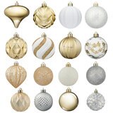 クリスマス オーナメント 78個セット ゴールド / シルバー