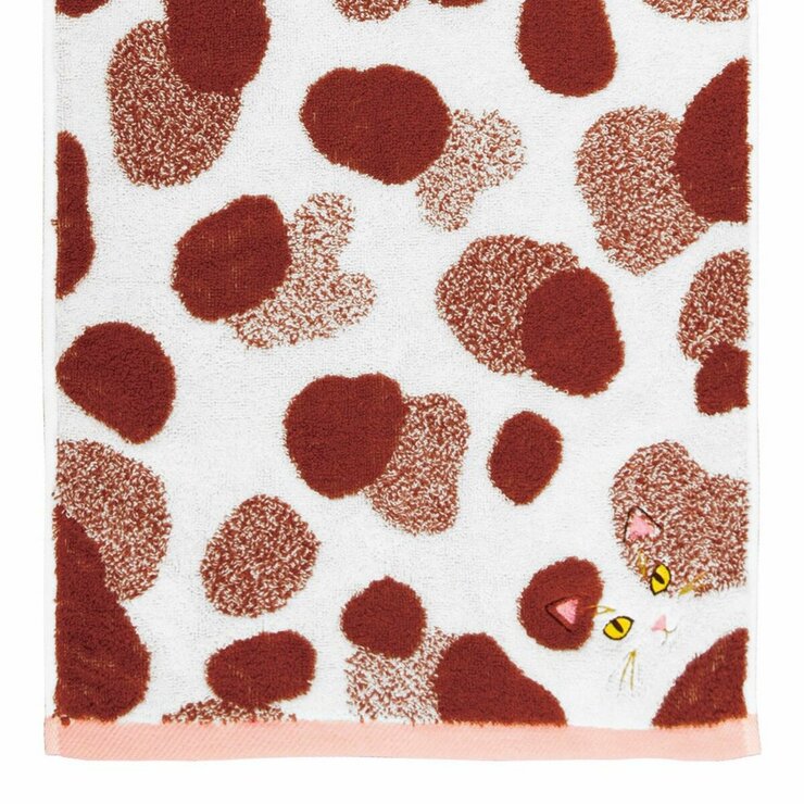 Uchinoko うちのニャンコ毛並ロングフェイスタオル 34cm x 100cm 3枚組 ミケ/キャリコ