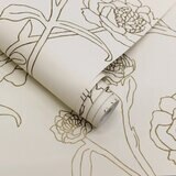 テンペーパー 貼ってはがせるシール壁紙 52cm X 5m ２本入り ピオニーズ PE042