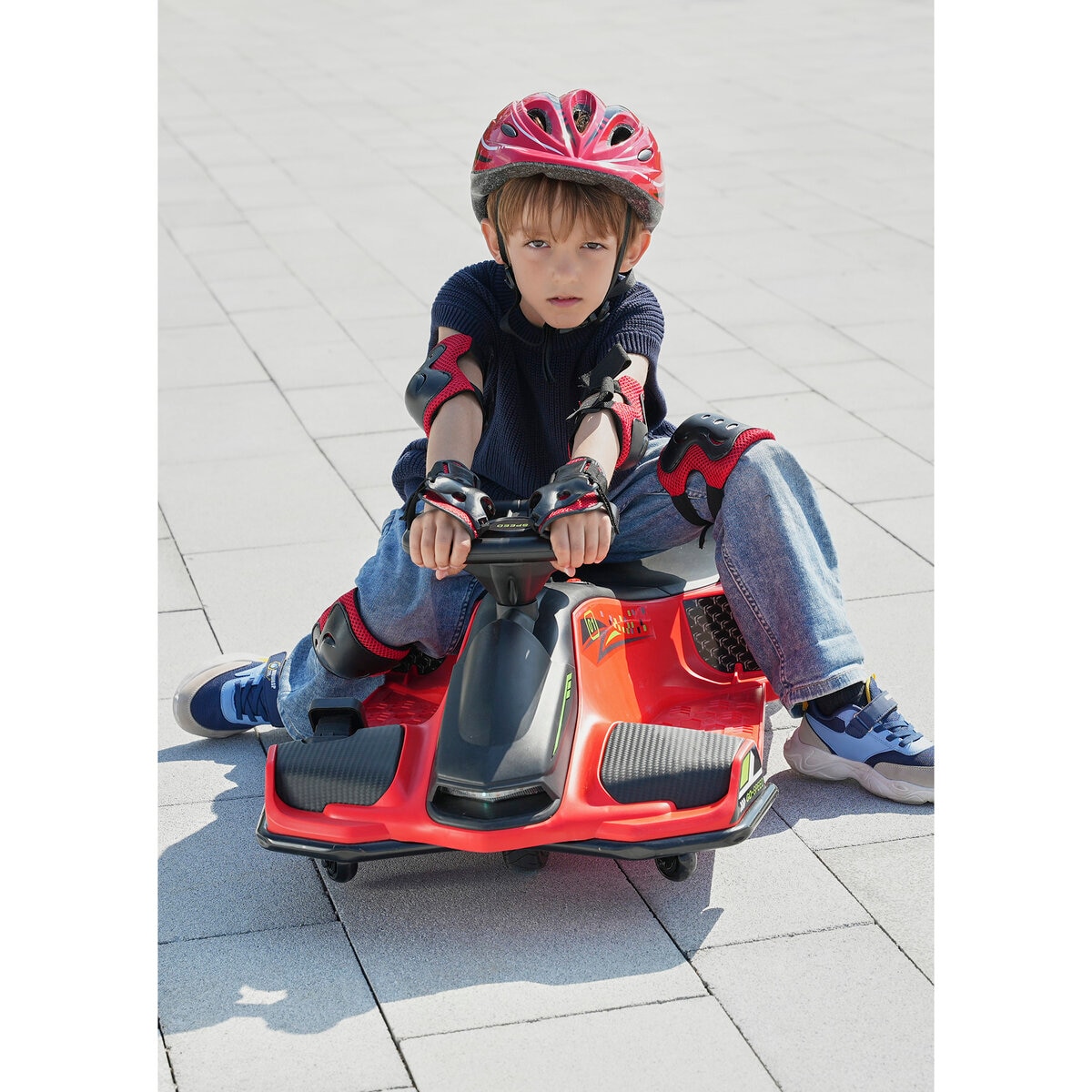 Ramasu 子ども用電動乗用 スピニングカート - レッド