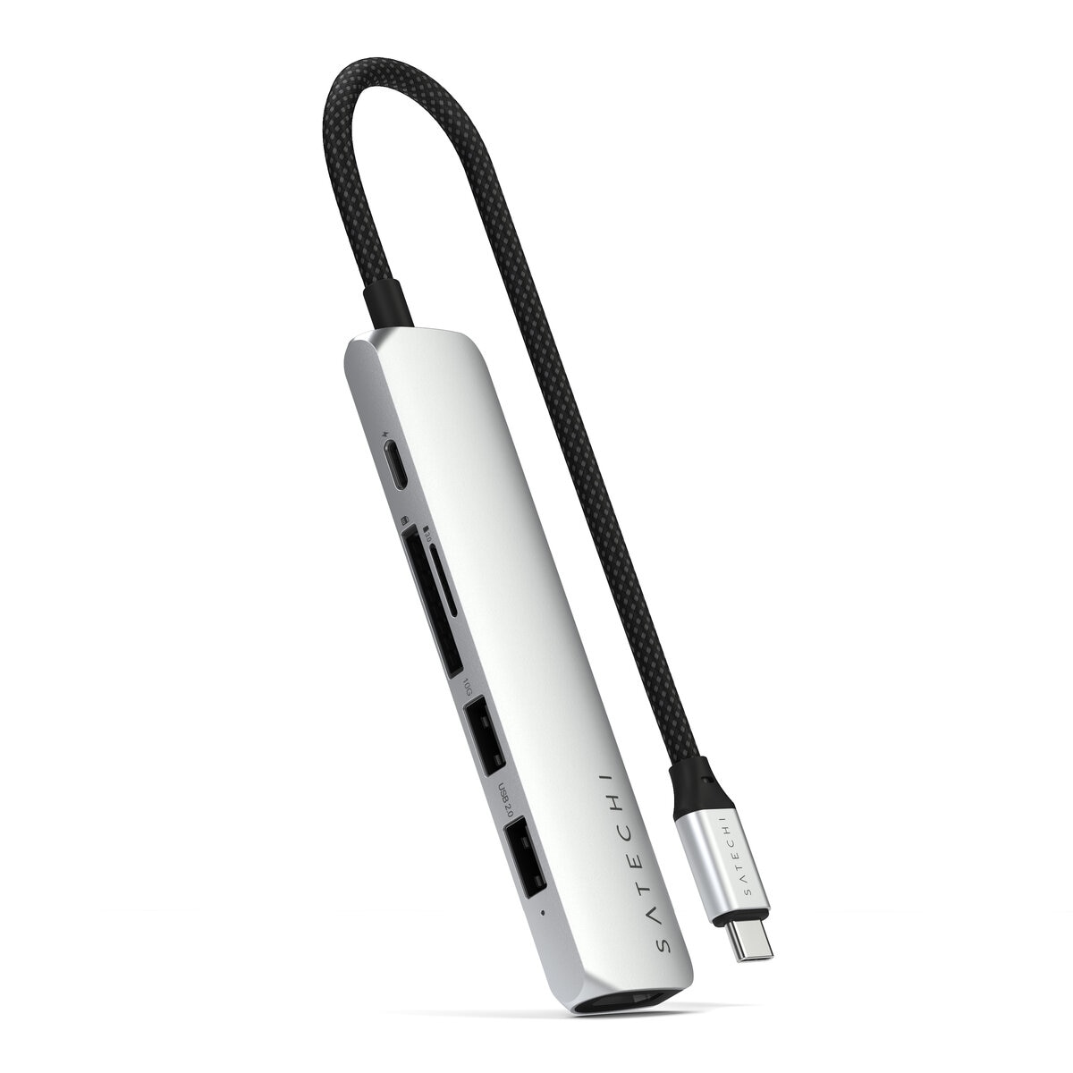 Satechi 6-in1 USB-C スリムマルチポートアダプター シルバー