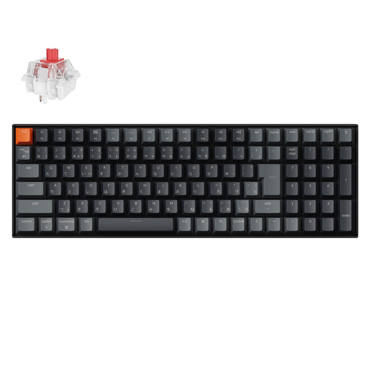 Keychron K4 Version 3 QMK ワイヤレスカスタム・メカニカルキーボード White LED プラスチックフレーム 赤軸 JIS配列 Keychron K4 Version 3 QMK ワイヤレスカスタム・メカニカルキーボード White LED プラスチックフレーム 赤軸 JIS配列