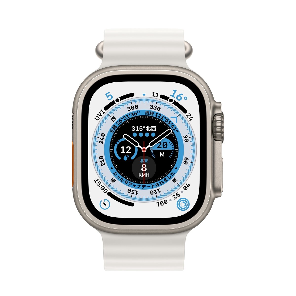 Apple Watch Ultra GPS+Cellular モデル 49mm チタニウムケースとホワイトオーシャ...