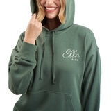 エル レディース ロゴ パーカー グリーン S