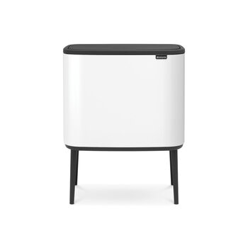ブラバンシア Boタッチビン 11+23L   タッチ式ごみ箱 2分別(脚つき) ホワイト  313547