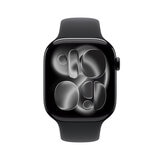Apple Watch S11 GPS 46mmジェットブラックアルミニウムケースとブラックスポーツバンド - S/M