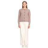 ソレツィア レディース ウール カーディガン ライトブラウン XL