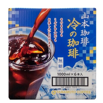 冷の珈琲無糖 1L x 6本