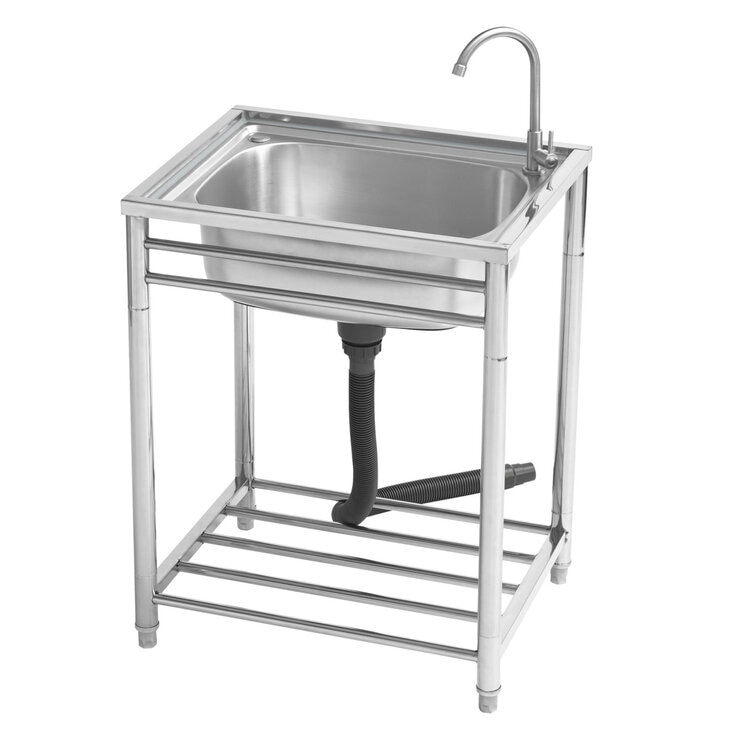 サンカ おそとキッチン ステンレス流し台65（蛇口付）OK-65SJ