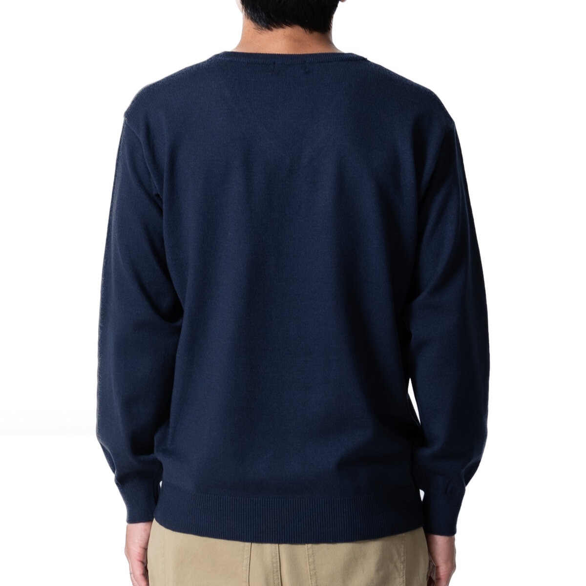 エディー・バウアー メンズ Vネック セーター ネイビー S