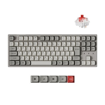 Keychron / C1 Pro 8k QMK/VIA カスタム有線メカニカルキーボード RGB 赤軸 (ホットスワップ) JIS配列