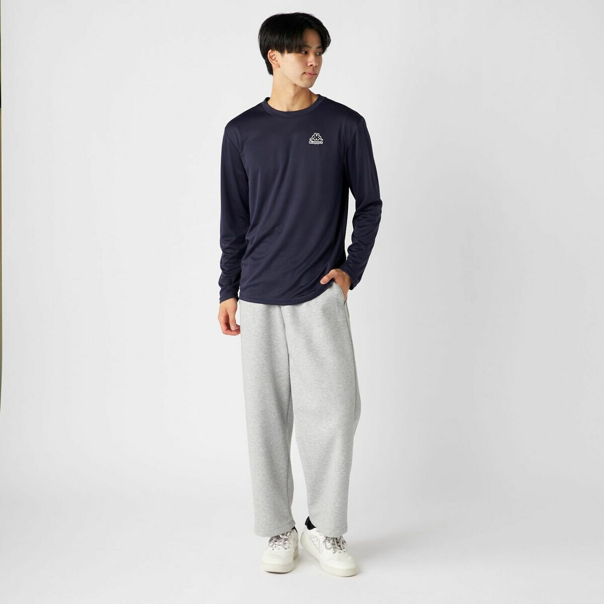 カッパ メンズ 長袖Tシャツ / ネイビー / LL