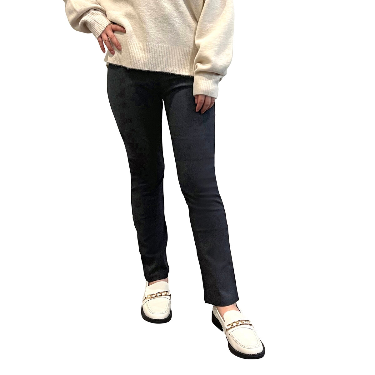 トゥシェ レディース ストレッチパンツ ブラック M