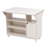アイリスオーヤマ 扉付きキッチンワゴン 奥行37～64.4cm TKW-90 オフホワイト 251969