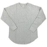 フルーツ オブ ザ ルーム レディース ワッフル 長袖 Tシャツ チャコールグレー XL