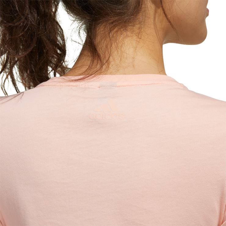 アディダス レディース 半袖 ロゴ Tシャツ ヘイズコーラル L