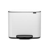 ブラバンシア ペダル式ごみ箱 11+23L 2分別 ホワイト 121142