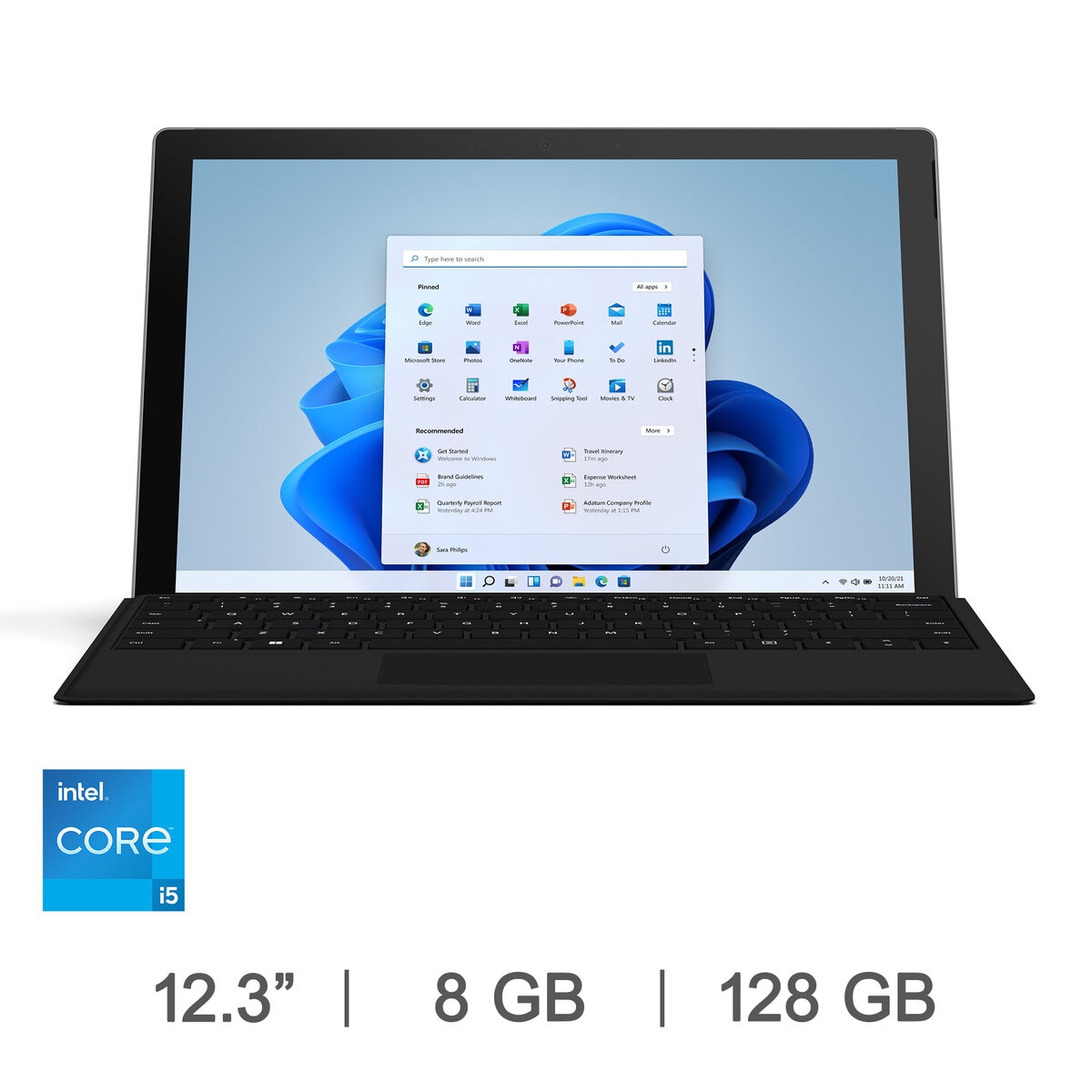 ◆◆Microsoft マイクロソフト パソコン  Windows 11 Core i5 8GB 128GB タイプカバー付  282-00004