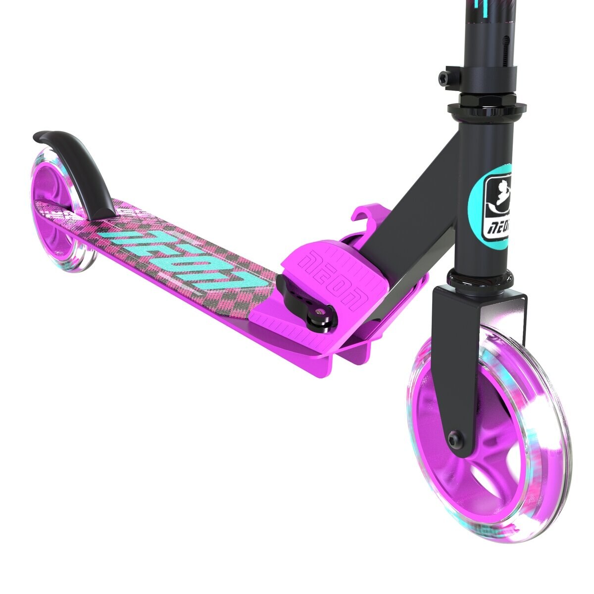 ネオンAPEX タイヤが光るキックボード ピンク