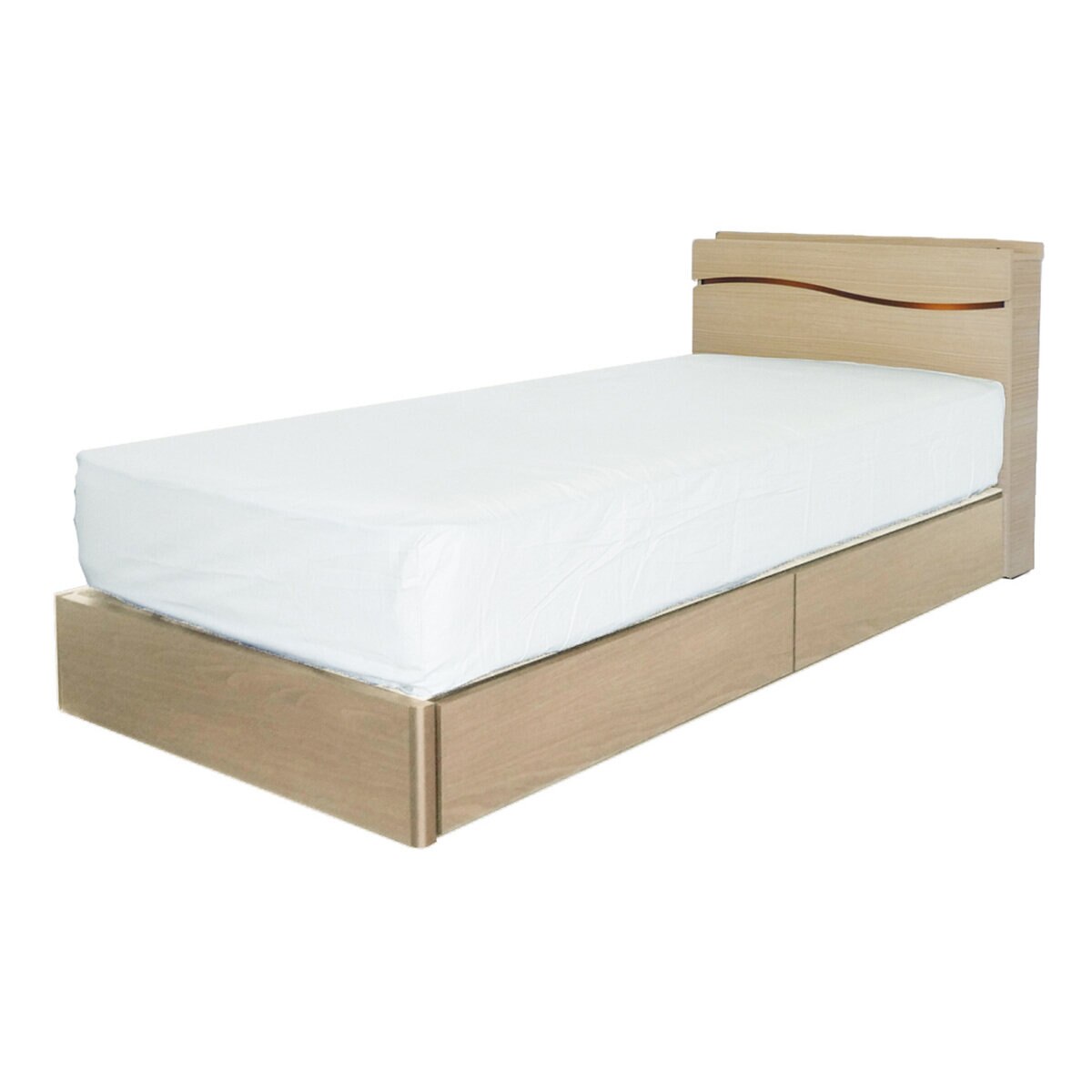 シーリー ベッドフレーム シングル サシェキャビネット ドロアータイプ