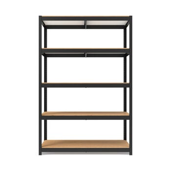 HOMEDANT 高耐荷重 スチールラック 5段 幅120cm 黒