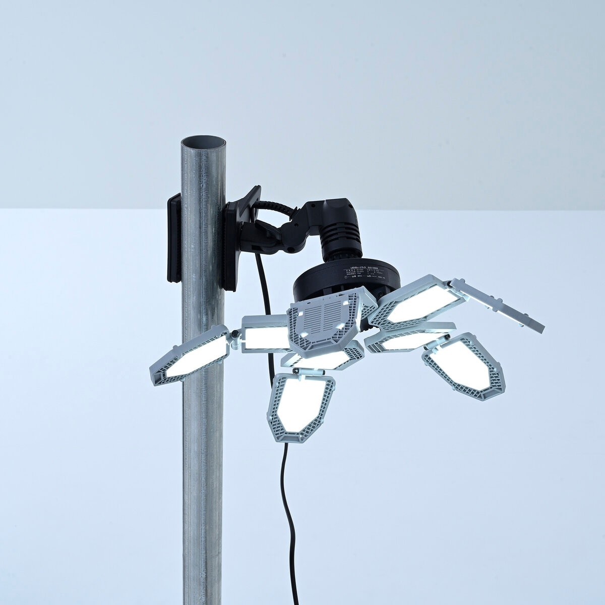 YAMAZEN 5灯LEDガレージライト/マグネットライトクリップセットGL5-1000SLCS-300SET