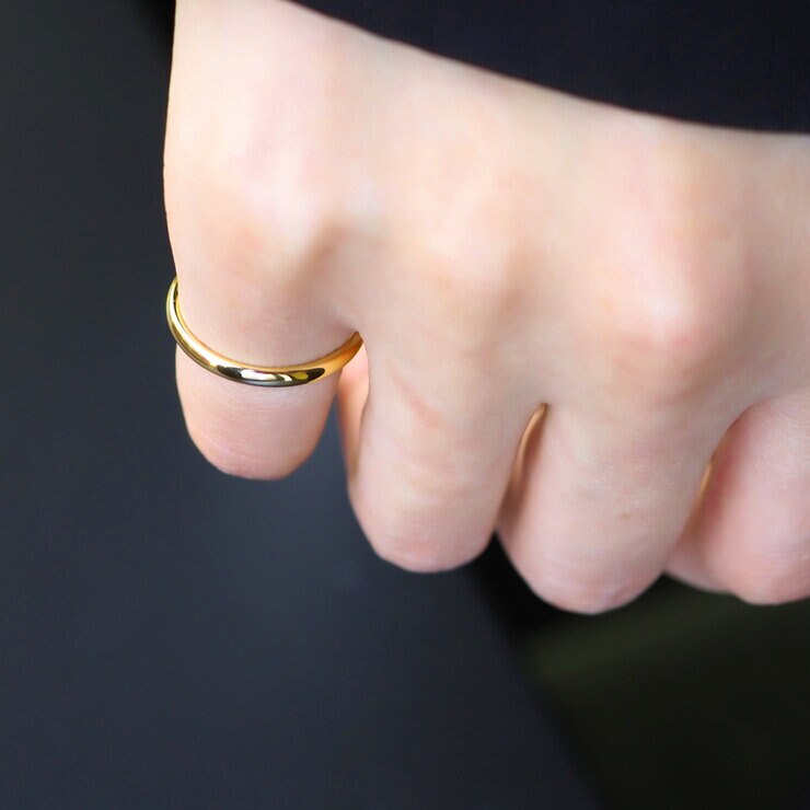 18K イエローゴールド マリッジリング 3.0mm 21号
