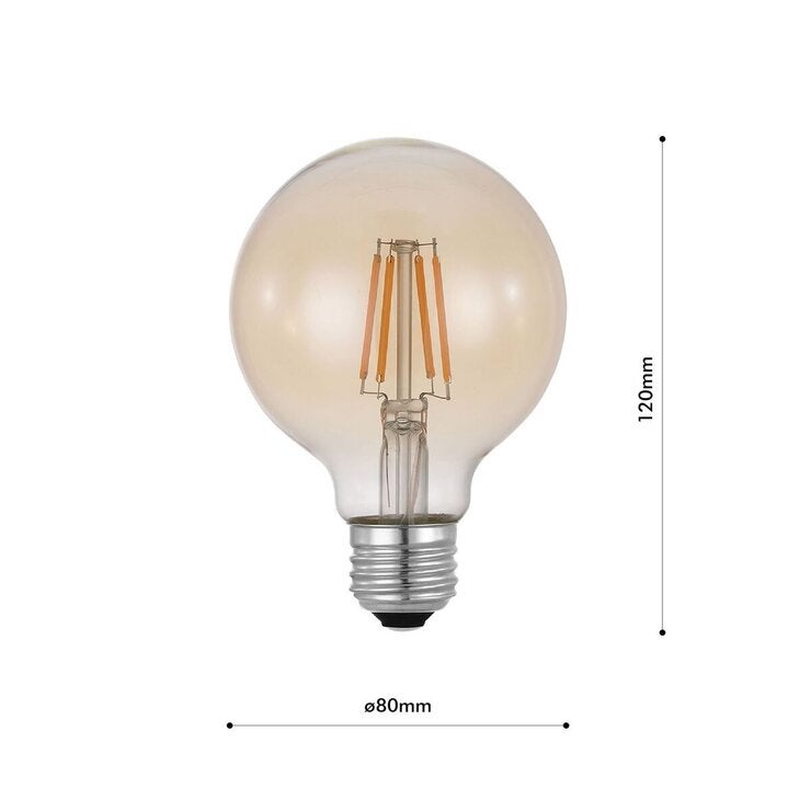 EGLO LED電球 G80 E26 電球色アンバー 320ルーメン 204662J EGLO LED電球 G80 E26 電球色アンバー 320ルーメン 204662J
