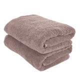 ふんわりボリュームバスタオル 2枚セット ピンクグレー