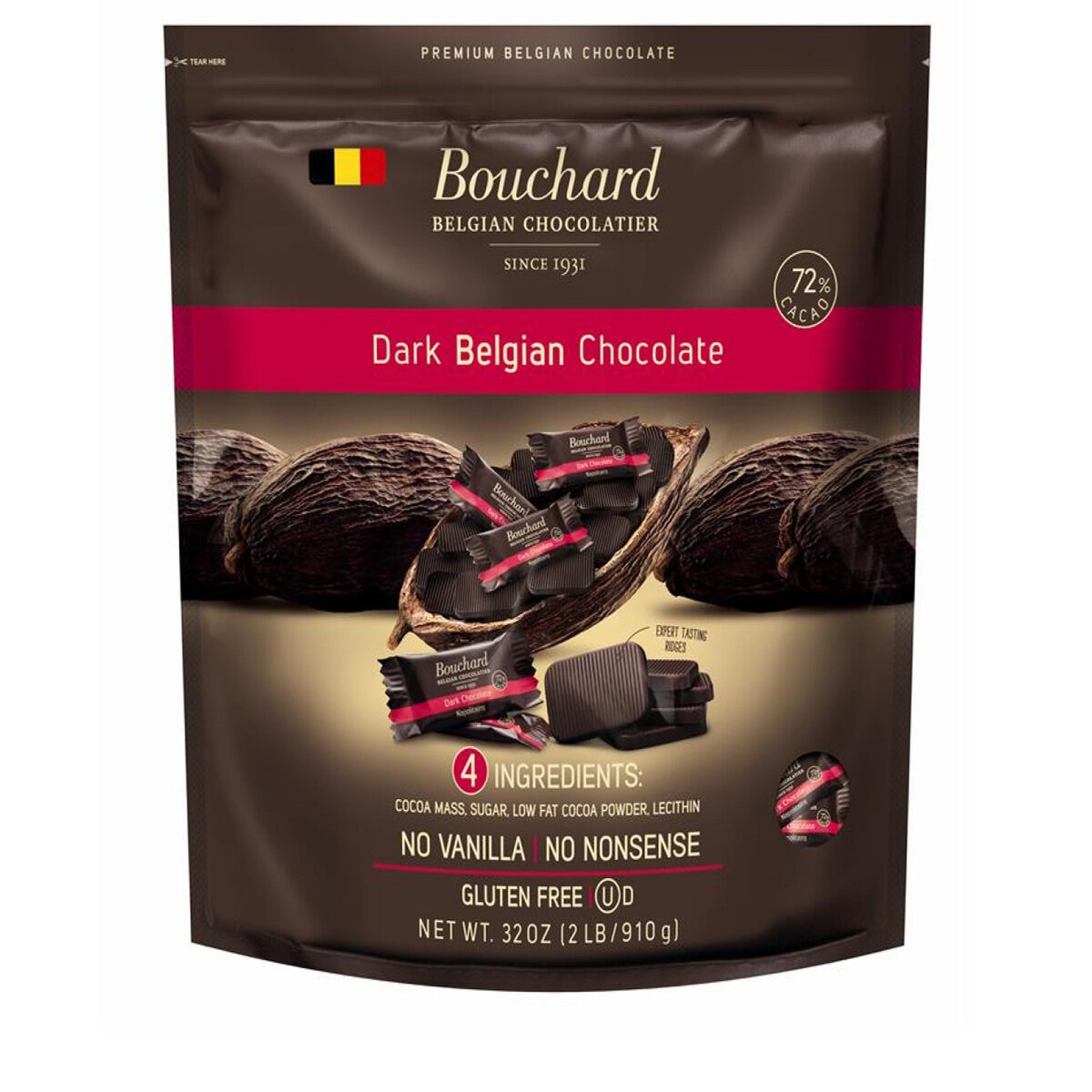 BOUCHARD ダークチョコレート カカオ 72% 910g