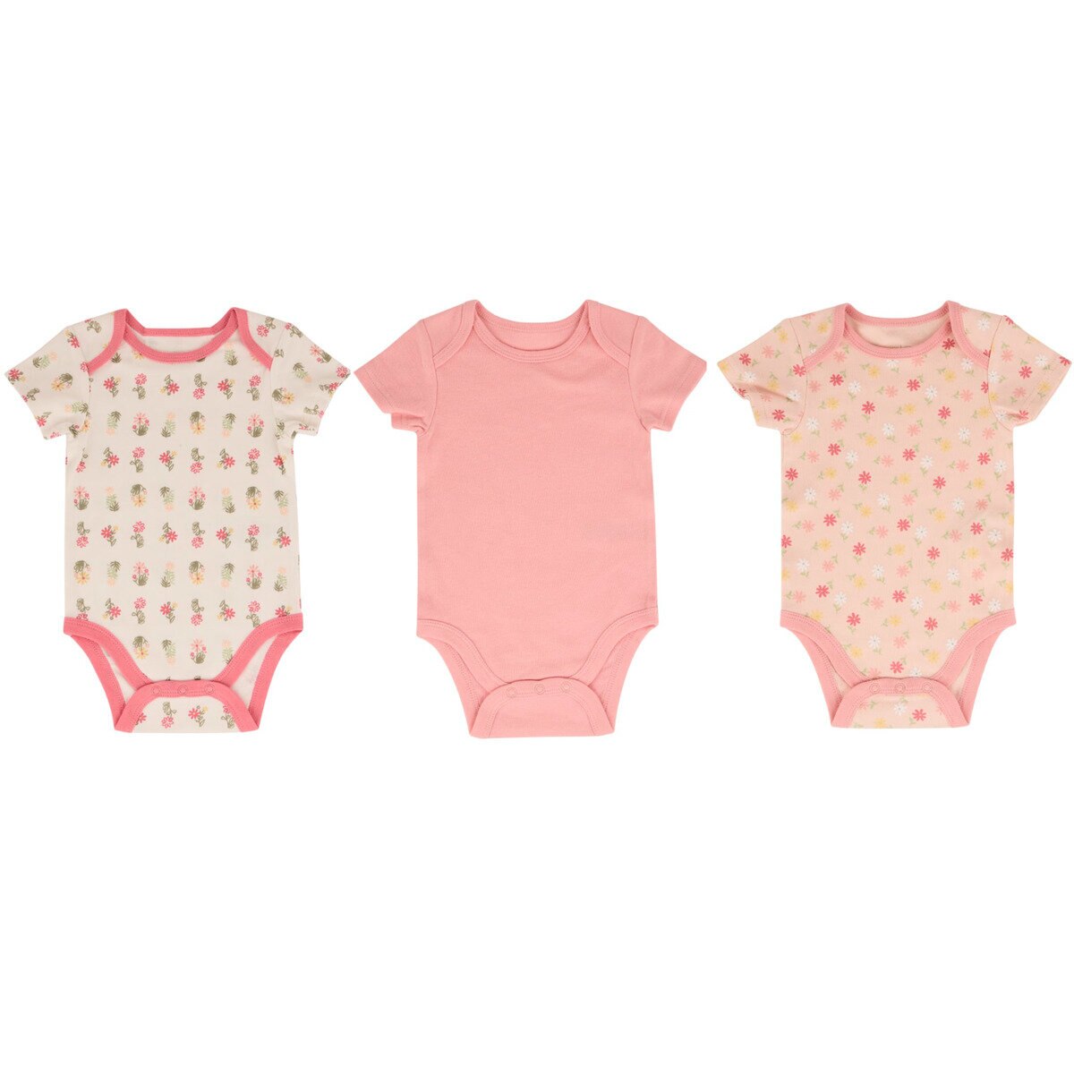 LE TOP ベビー ボデイースーツ 5枚組 フラワー 6M