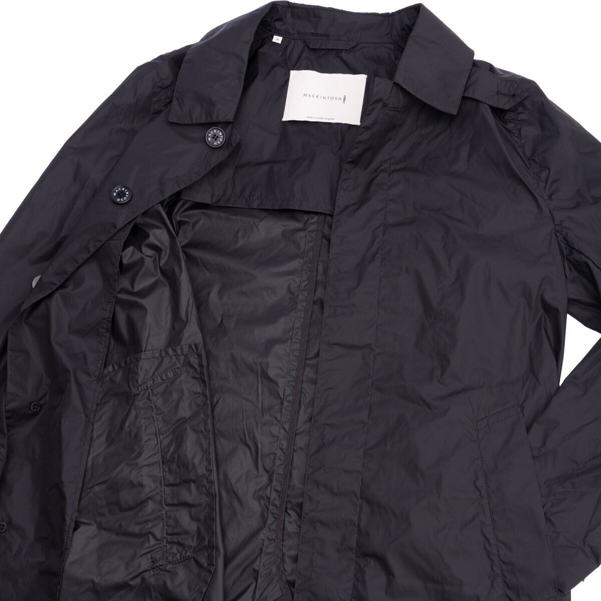 マッキントッシュ メンズ シングルブレステッドコート ナイロン ブラック 44(XXL)