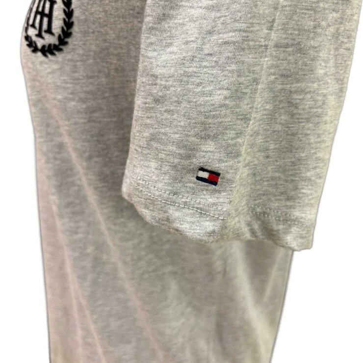 トミーヒルフィガー レディース フラッグ 半袖Tシャツ グレーヘザー M