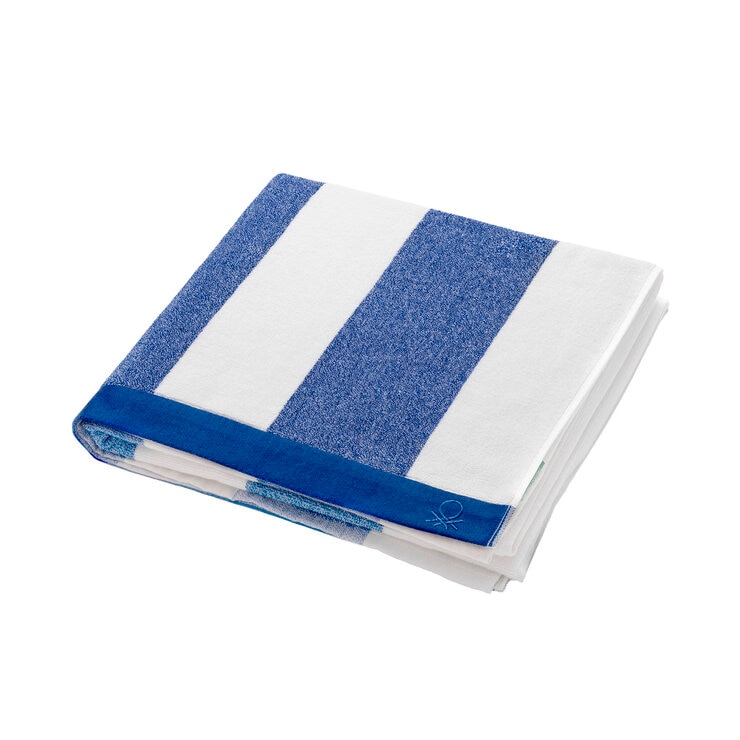 ベネトン ビーチタオル 90cm x 160cm ブルー