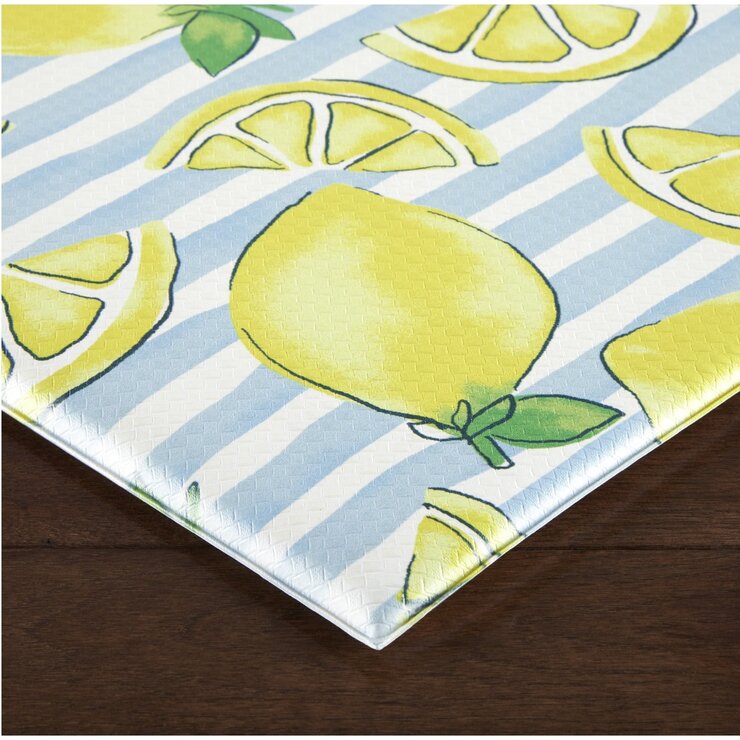 防カビ加工キッチンマットランナー 50cm x 180cm レモン 防カビ加工キッチンマットランナー 50cm x 180cm レモン