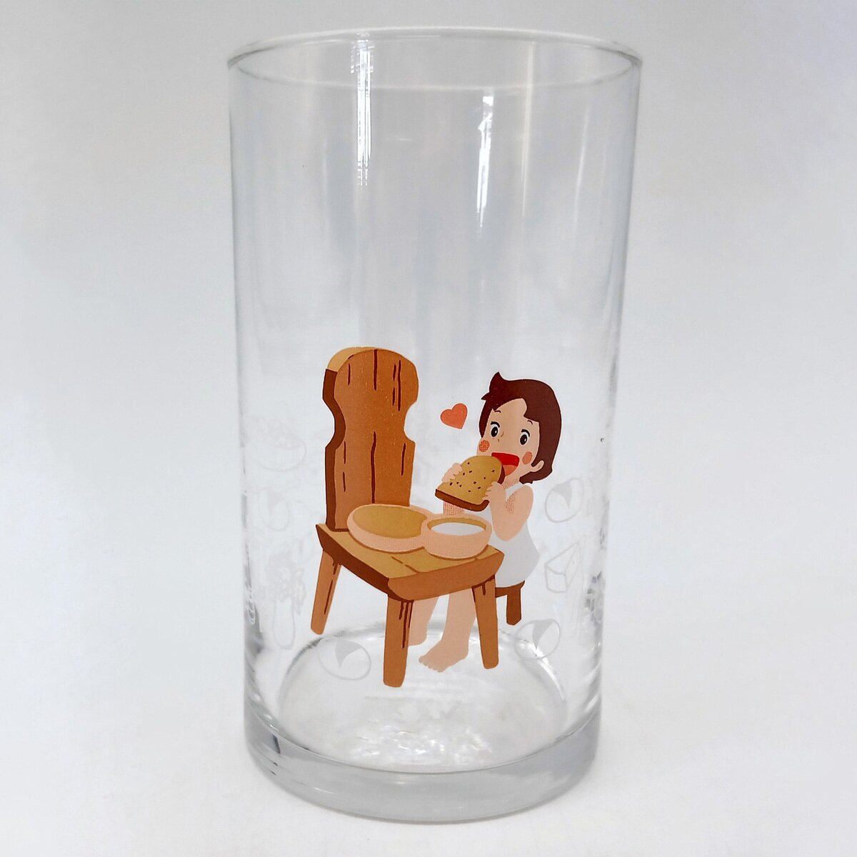三郷陶器 アルプスの少女ハイジ ガラスタンブラー 250ml 山小屋の食事