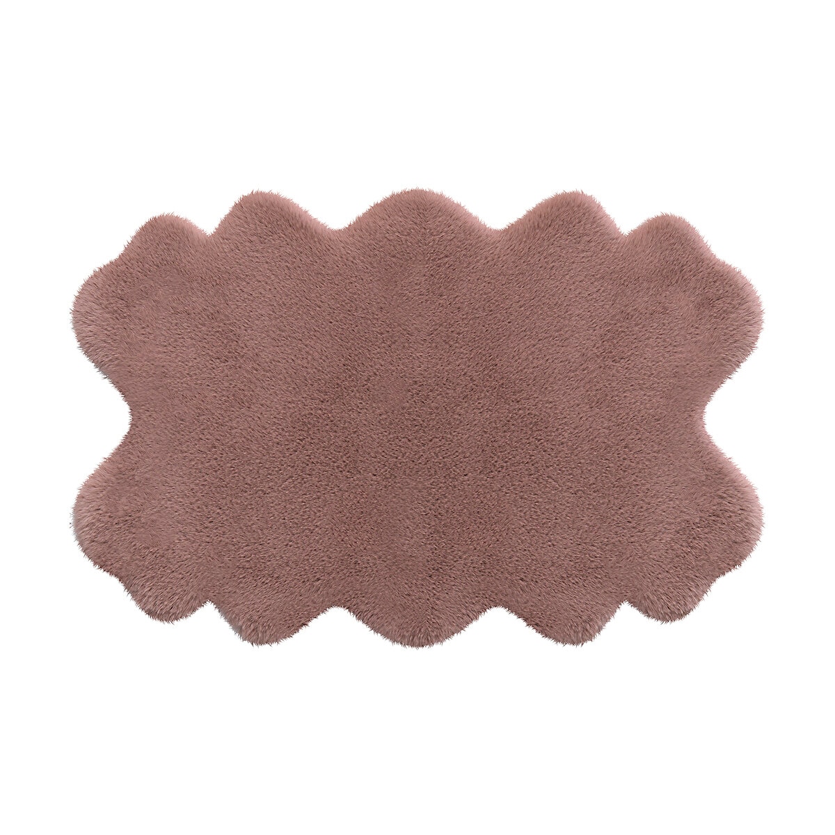 Mon Chateau フェイクファーラグ 60 x 99cm ピンクソリッド