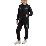 エル レディース ロゴ パーカー ブラック L