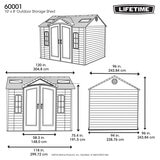 LIFETIME 屋外物置 10 X 8 SHED