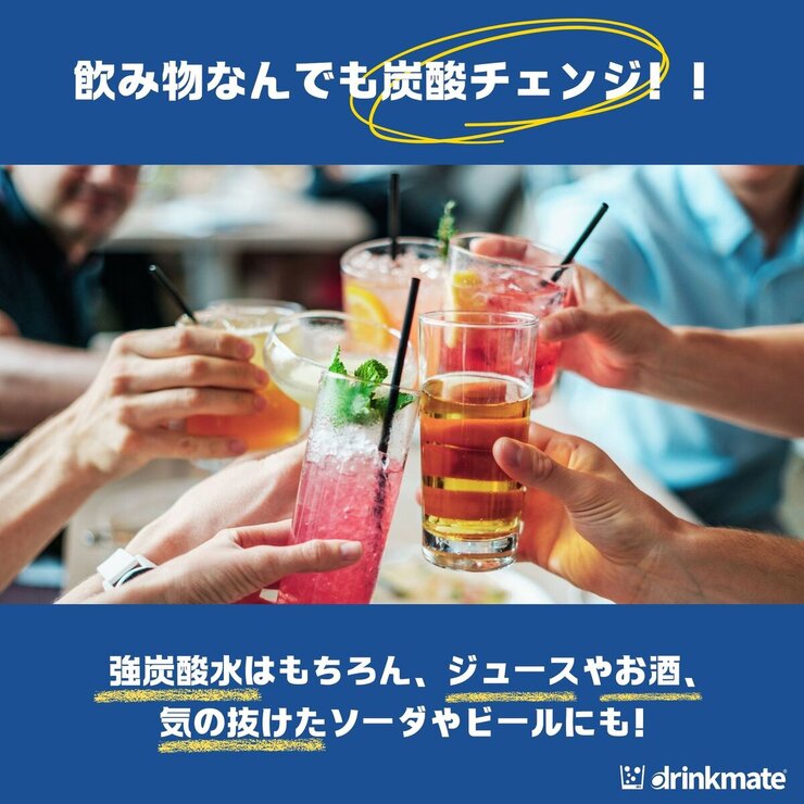 ドリンクメイト シリンダー ワンタッチ 2本セット (注意事項確認済