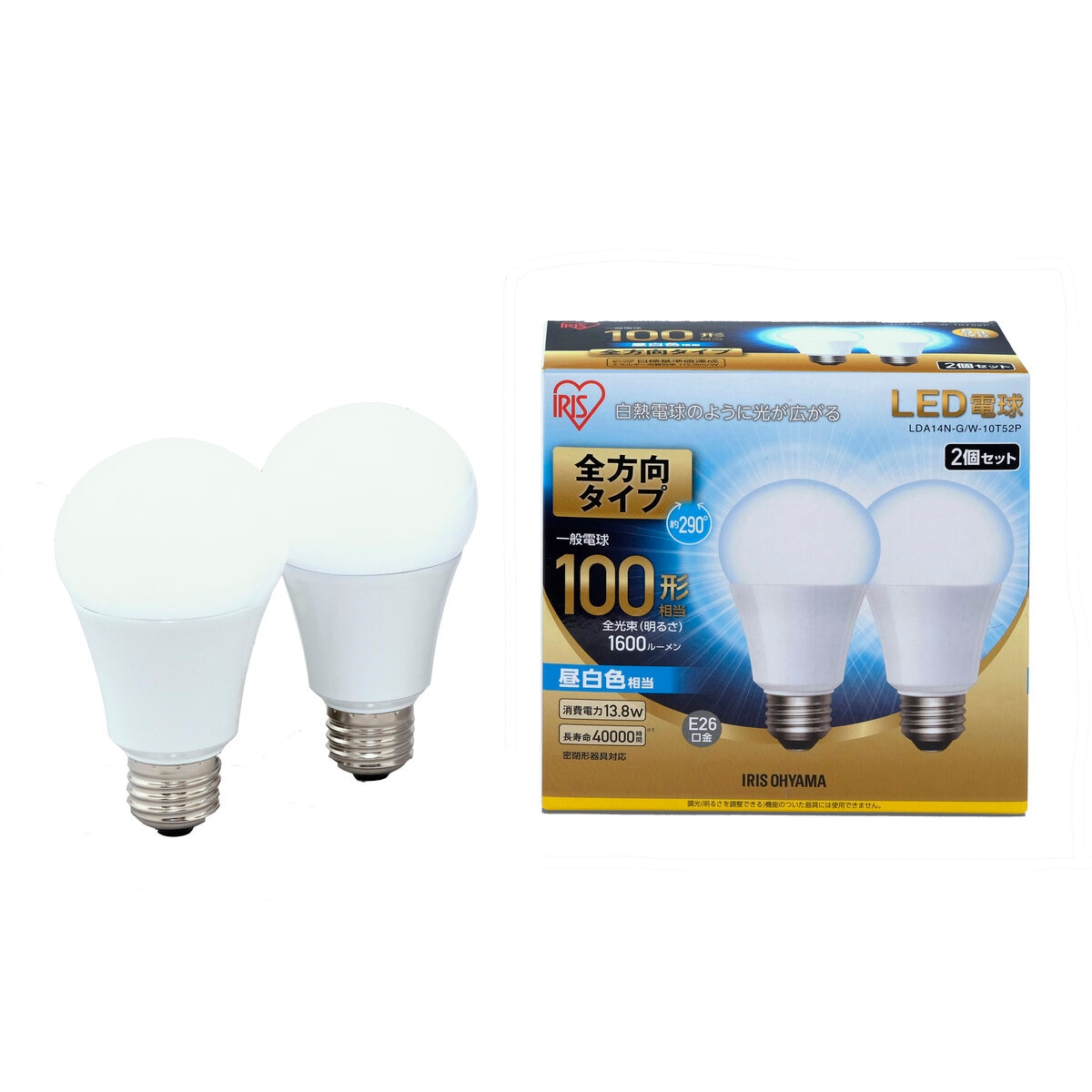 IRIS OHYAMA LED Bulb E26 100W 2pack