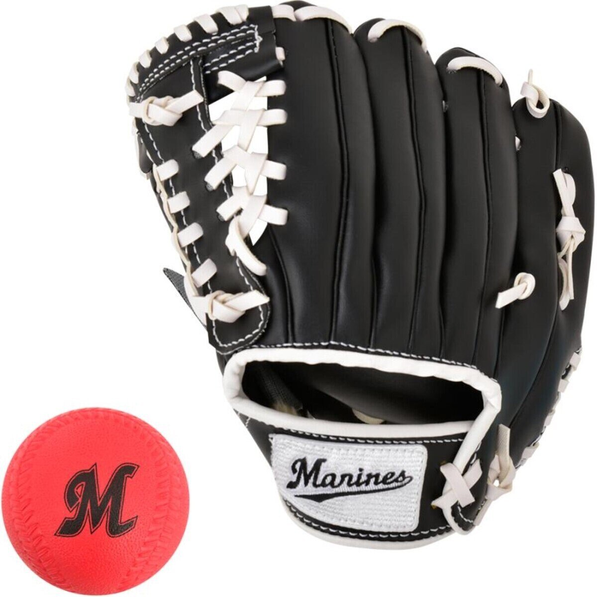 野球グローブ 小学校低学年用 9インチ 左投げ 柔らかいボール付 千葉ロッテマリーンズ