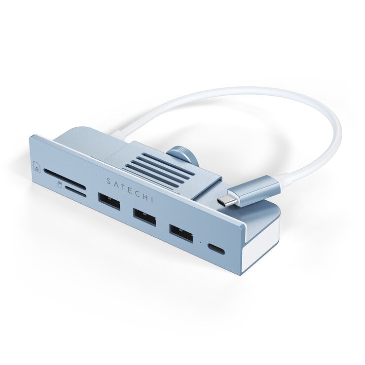 Satechi USB-C iMac 24インチ用クランプハブ ブルー Satechi USB-C iMac 24インチ用クランプハブ ブルー