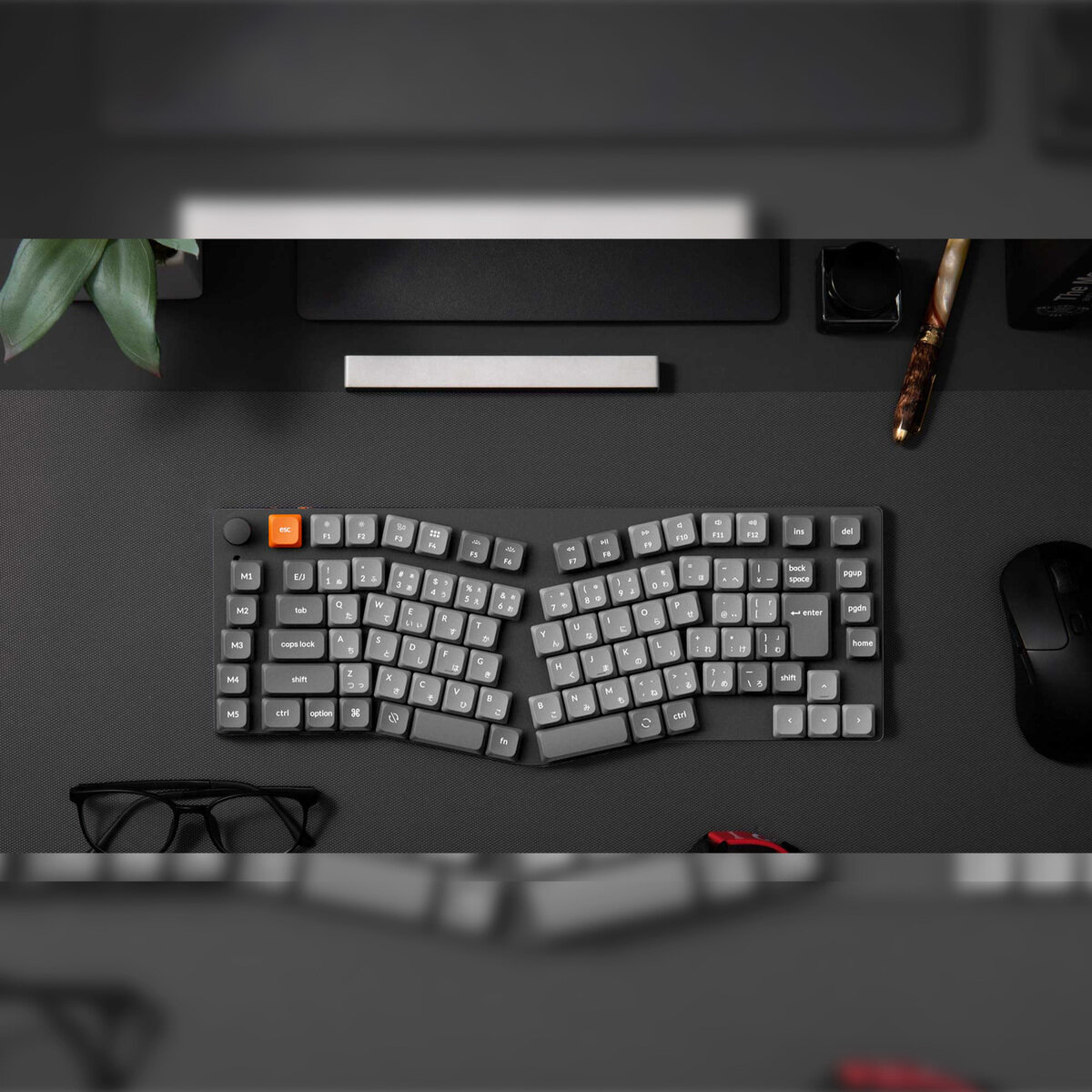 Keychron K15 Max QMK/VIA ワイヤレス カスタム・メカニカルキーボード(Aliceレイアウト) RGB (ホットスワップ) 赤軸 JIS配列