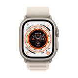 Apple Watch Ultra GPS+Cellular モデル 49mm チタニウムケースとスターライトアルパインループ - L