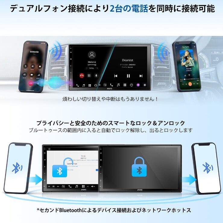 ATOTO X10 ディスプレイオーディオ カーナビ 7インチ タッチパネル X10G2B7E