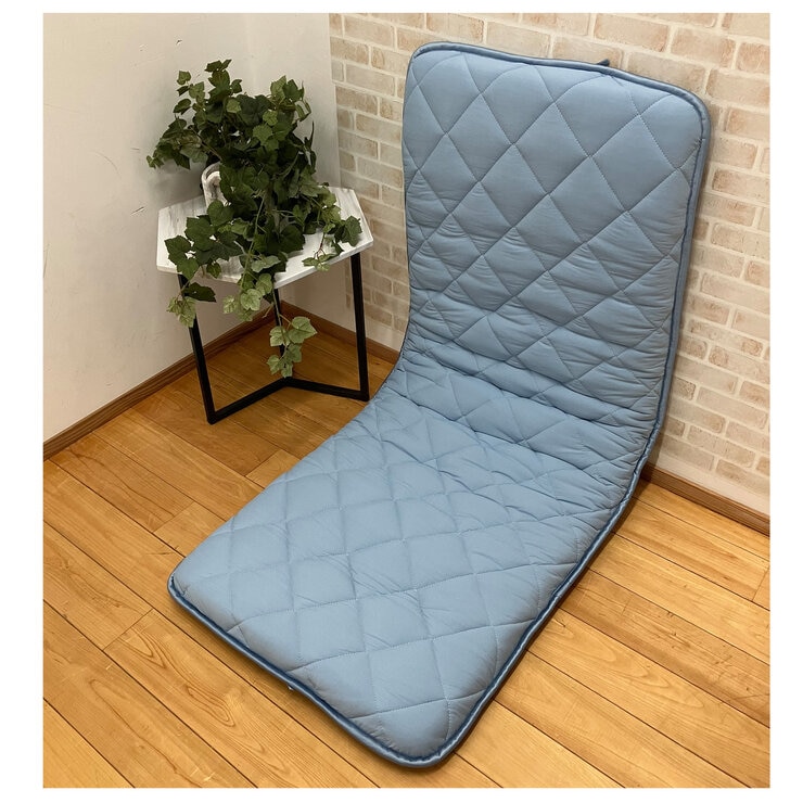 極厚ウレタン冷感長座布団 60x150cm ライトブルー