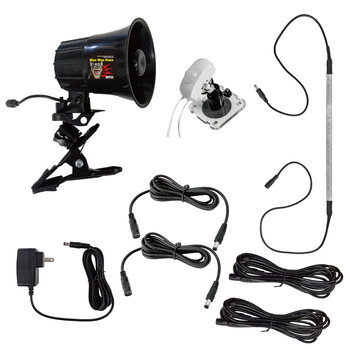 MTO 熊よけわんわんホーン/サイレン 24時間/夜間センサー付＆ 3mケーブル 2本追加